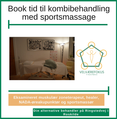 Book tid til kombibehandling med sportsmassage Roskilde